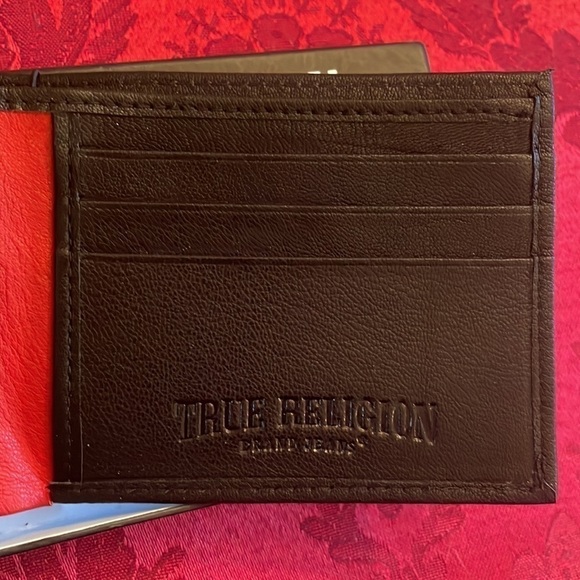 Brand New True Religion Genuine Leather Black Darkar Wallet w/ Desk Valet RFID - Picture 9 of 16
